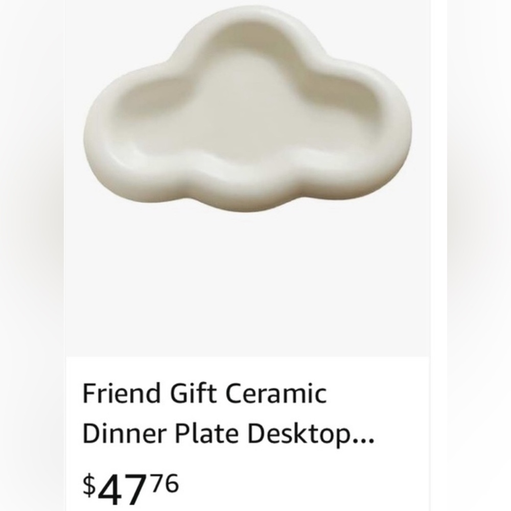 Chubby Jewelry Tray, Cute Cloud Trinket Dish - Picture 6 of 7